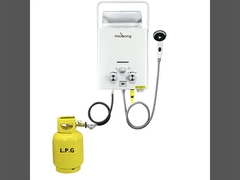 10 litros Placa de frío NG Gas Calentador de agua Manual Control del mando Blanco