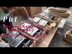 Poner el intercambiador de calor y el quemador en la cáscara inferior