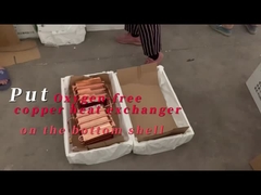 Poner intercambiador de calor de cobre libre de oxígeno en la cáscara inferior