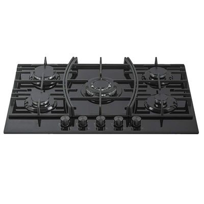 Cocina de gas de vidrio templado 5 quemador de gas de cocina de gas 900 x 510 mm