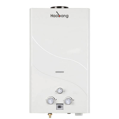 Calentador de agua instantáneo sin depósito de gas de revestimiento blanco LP Tipo de gas natural