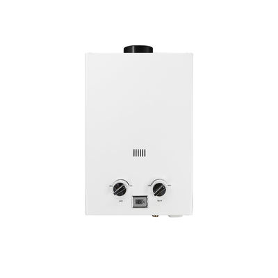 110-380V Tipo de escape de combustibles de gas Control del mando del calentador de agua de gas Blanco