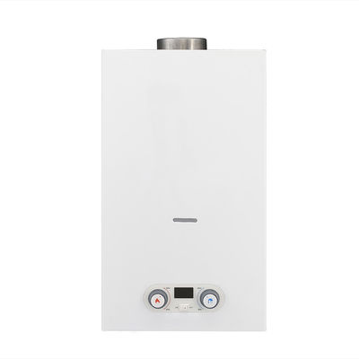 10 litros Placa de frío NG Gas Calentador de agua Manual Control del mando Blanco