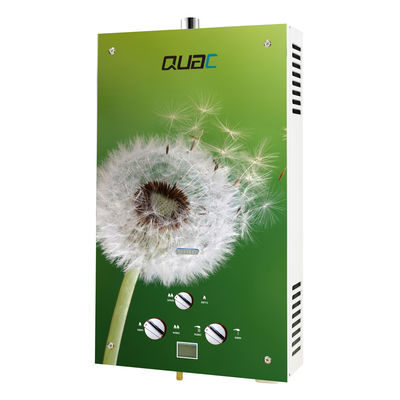 10 litros Instant Tankless Gas Geyser GLP Tipo NG Panel de vidrio de colores