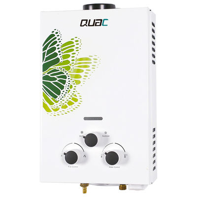 Pintura de placas frías Calentador de agua de gas Protección automática Blanco