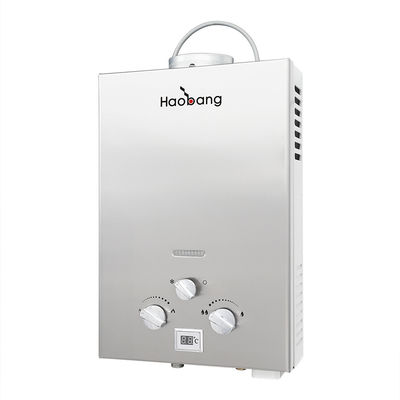 El agua caliente de gas LP Panel de acero inoxidable Ducha exterior 6L