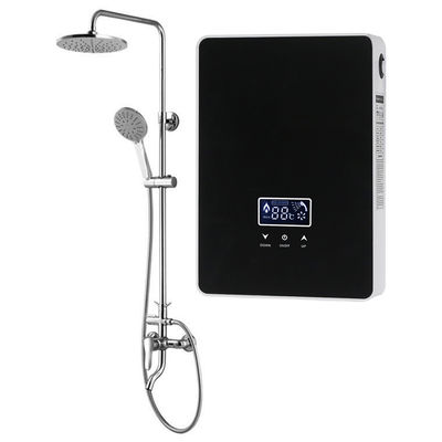 Color negro completo Control táctil eléctrico instantáneo del calentador de agua sin tanque