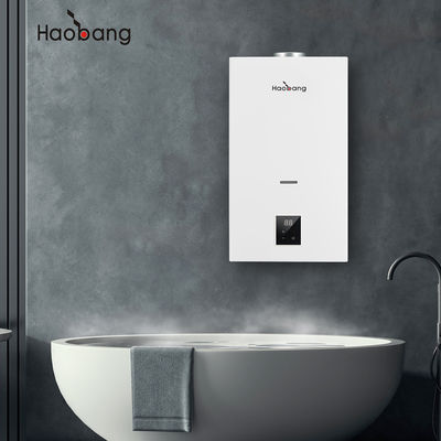 Calentador de agua de gas de panel blanco de color con método de encendido por impulso