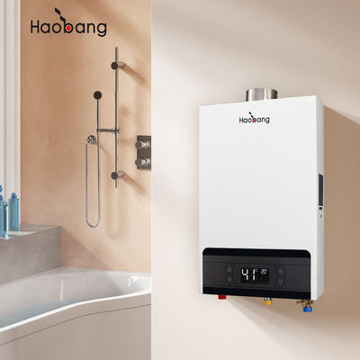 Calentador de agua de gas de escape forzado de 220V con logotipo de impresión de pantalla de seda y alta eficiencia térmica ≥93%